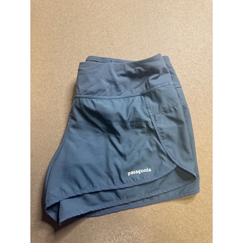 Patagonia Women Gray Running Shorts Lightweight Athletic Workout Sz L‎